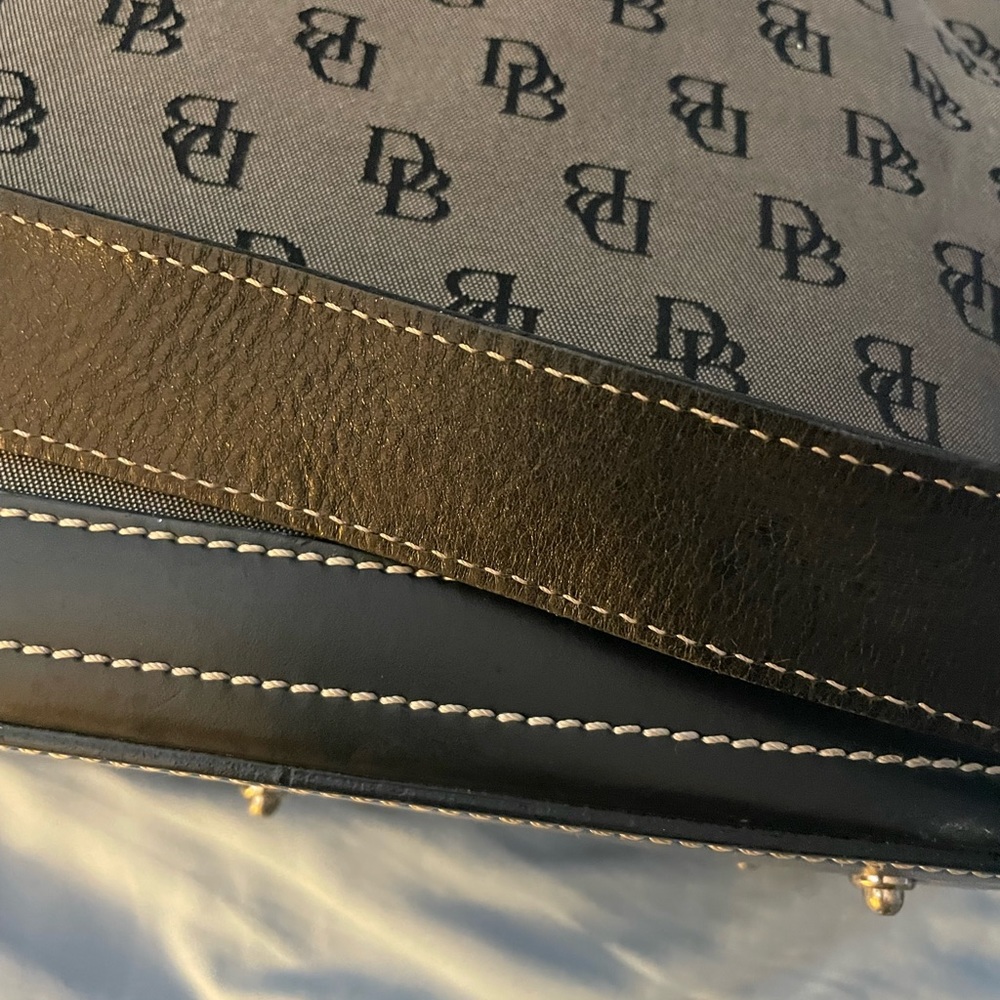 Dooney & Burke Black Monogrammed Bucket Bag. Free shipping - Picture 3 of 8
